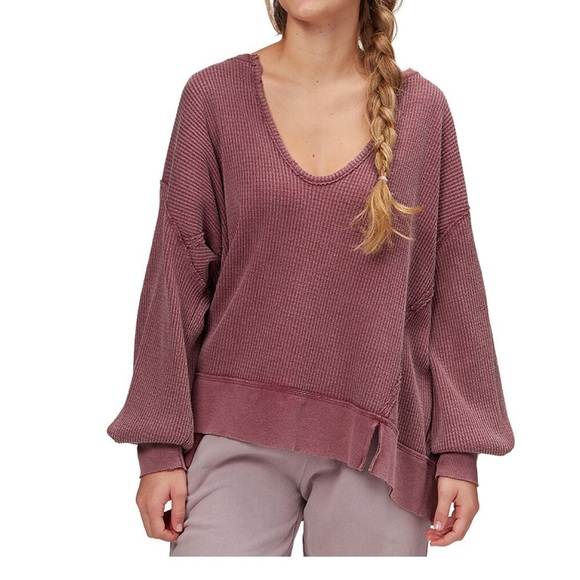 Free People Tops - Free People Waffle Long Sleeve Top